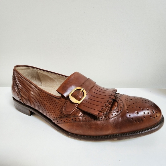 Florsheim Barletta Series Men's Brown Leather Wingtip Loafer Size 9D - Picture 2 of 12